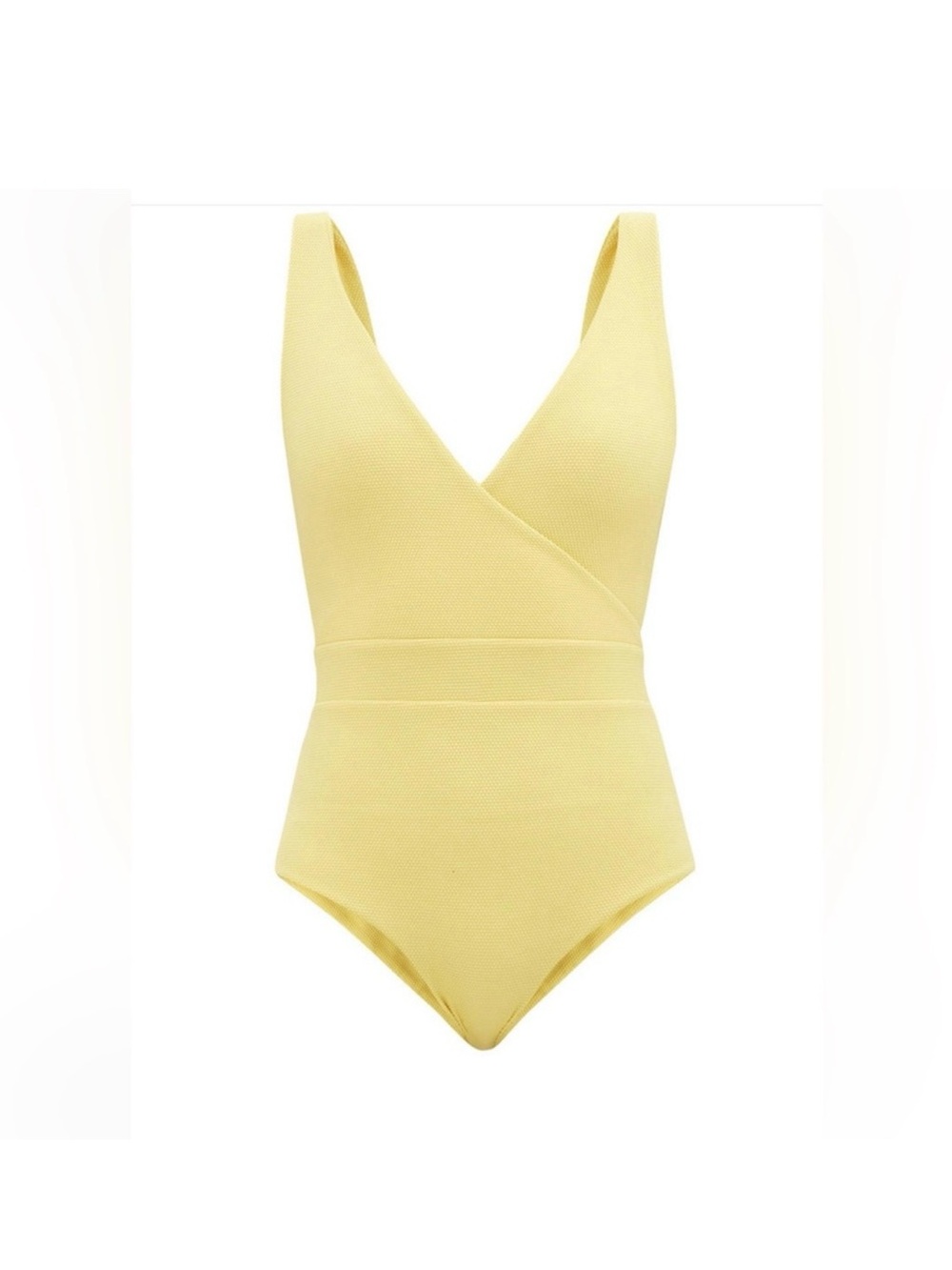Women’s Yellow V-Wrap  Swimsuit